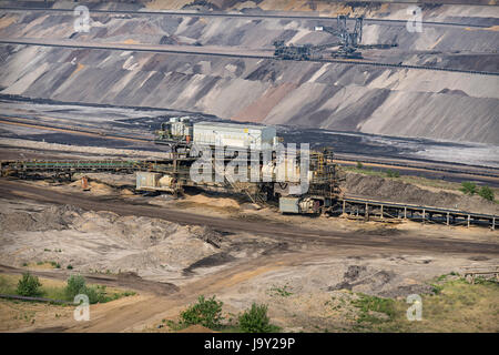 Garzweiler lignite mines à ciel ouvert, Allemagne Banque D'Images
