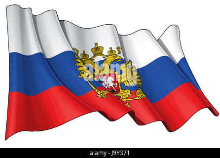 Drapeau, orthodoxe, Russie, Fédération de, Moscou, bleu, emblème, l'Europe, de l'illustration, Banque D'Images