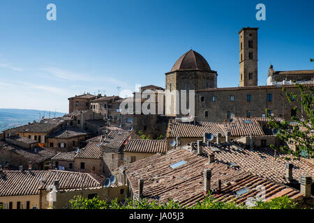 VOLTERRA, TOSCANE - 21 MAI 2017 - belle ville médiévale en Toscane Banque D'Images
