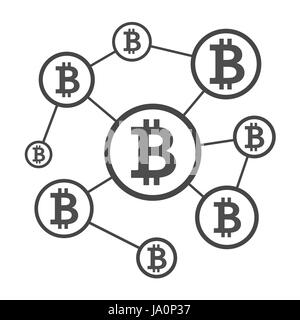 Blockchain système réseau Illustration de Vecteur