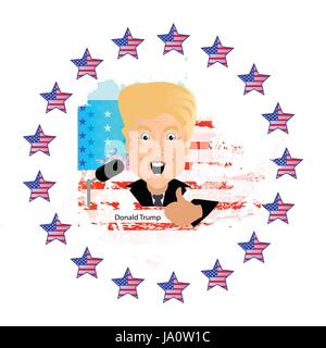 Donald Trump, Président de l'United States Illustration de Vecteur