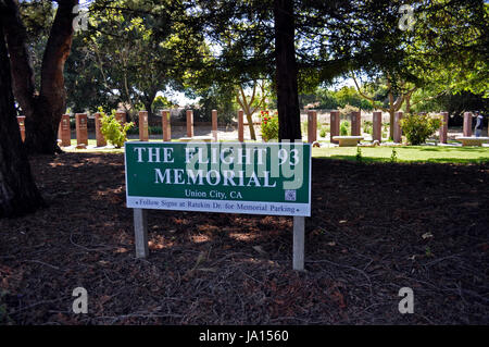 Le 11 septembre 2001, le vol 93 Memorial, Union City, California, USA Banque D'Images