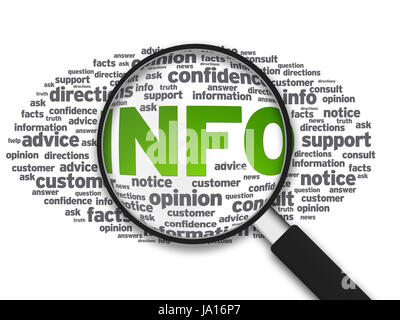 Info, informer, Actualités, données, informations, substratums, faits, informations, Banque D'Images