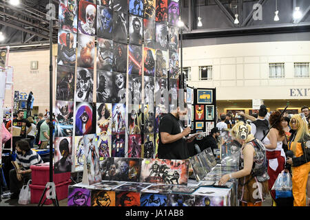 Philadelphie, Pennsylvanie, USA. 3 juin, 2017. Wizard World vender lors de l'événement dans le Philadelphia Convention Center de Philadelphie PA Credit : Ricky Fitchett/ZUMA/Alamy Fil Live News Banque D'Images