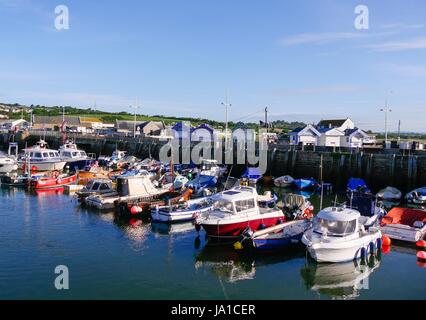 West Bay, Dorset, UK. 4 juin 2017. clair, lumineux mais cool de commencer la journée dans la région de West Dorset. Credit : DTNews/Alamy vivre Banque D'Images