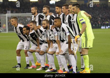 Cardiff, Royaume-Uni. 06Th Juin, 2017. 3e juin 2017, Cardiff City Stadium, au Pays de Galles ; Ligue des Champions de l'UEFA, finale contre la Juventus FC Real Madrid Juventus Turin ; Team Crédit : Laurent Locevaphotos Lairys/agence/Alamy Live News Banque D'Images