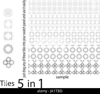 Les modèles sans couture des différentes formes uniques ,ensemble de uniques et différents modèles transparente,Mega pack tout en un être plus attentivement écouter plz Illustration de Vecteur