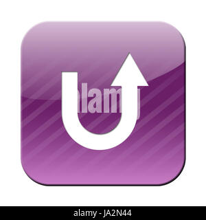 En arrière, tourner, transact, marche arrière, inversible, tourner vers le bas, les séminaires sont programmés, signe, signal, Banque D'Images