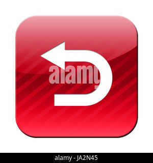 En arrière, tourner, transact, marche arrière, inversible, tourner vers le bas, les séminaires sont programmés, signe, signal, Banque D'Images