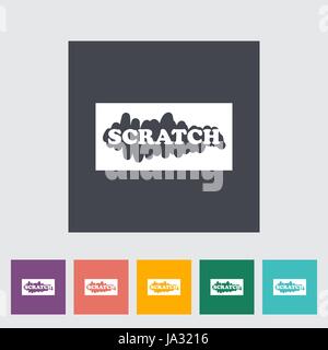 Scratch Card. Seule simple icône du bouton. Vector illustration. Illustration de Vecteur