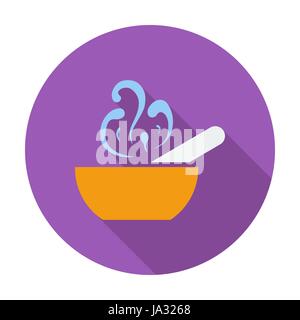 La soupe. L'icône de couleur unique. Vector illustration. Illustration de Vecteur