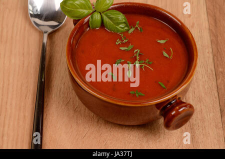 Soupe de tomate, rot, restaurant, nourriture, aliment, vierge, européen, du Caucase, de l'eau, Banque D'Images