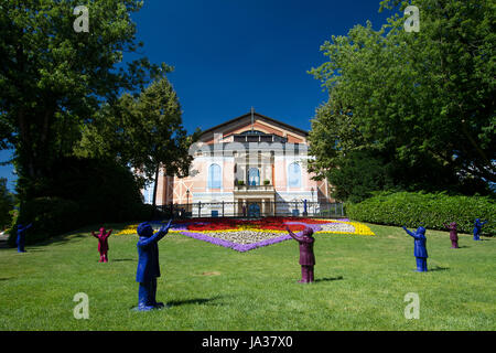 Bleu, arbre, arbres, Bavaria, physiques, le style de la construction, de l'architecture, Banque D'Images