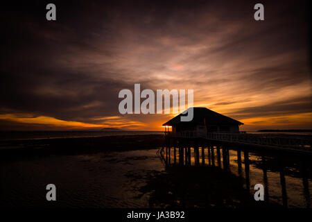 Maison de plage de détente à Calatagan, Batangas Banque D'Images