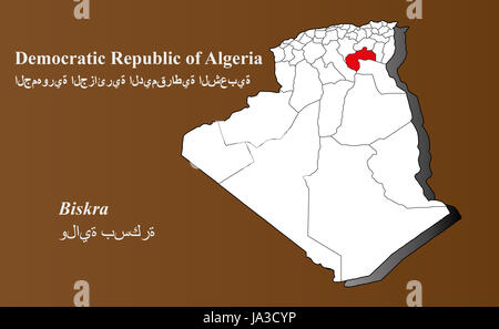 Algérie - biskra a mis en lumière Banque D'Images