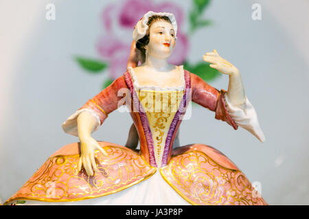 La figure de porcelaine de Meissen, Musée de la porcelaine, Meissen, Saxe, Allemagne, Europe Banque D'Images