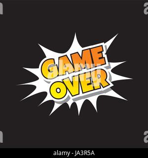 Game Over Comic Speech Bubble Jeu Cartoon actifs Illustration de Vecteur