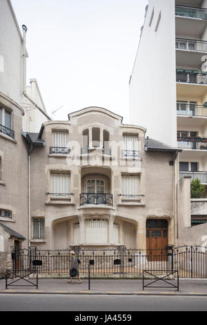 Hôtel Mezzara, 60, rue La Fontaine Paris 16e Hector Guimard, architecte, 1910 Banque D'Images