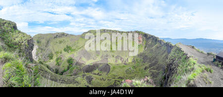 Paysage autour d'un volcan nommé Mont Batur à Bali, Indonésie Banque D'Images