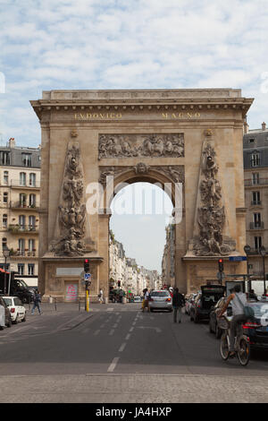 Porte Saint-Denis, Paris, France. Banque D'Images