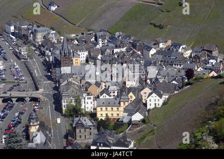 Visites, Moselle, ruine, emblème, chateau, château, tour, hill, vieille ville, Banque D'Images