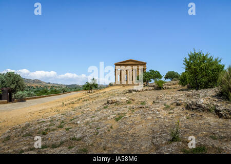 Temple of Concordia dans la Vallée des Temples - Agrigente, Sicile, Italie Banque D'Images