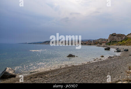 Plage méditerranéenne de la mer Ionienne - Bova Marina, Calabre, Italie Banque D'Images