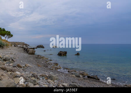 Plage méditerranéenne de la mer Ionienne - Bova Marina, Calabre, Italie Banque D'Images