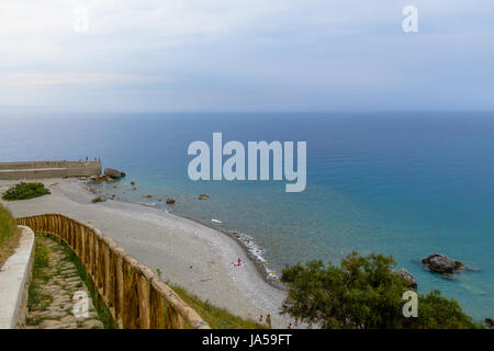 Plage méditerranéenne de la mer Ionienne - Bova Marina, Calabre, Italie Banque D'Images