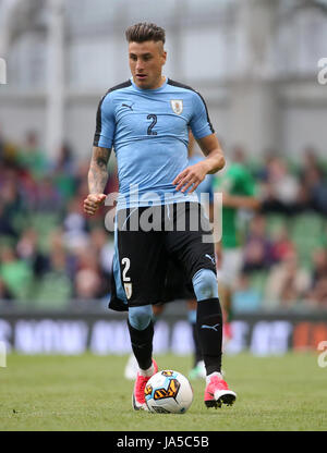 Jose Maria Gimenez, uruguayen, lors de l'amicale internationale au stade Aviva de Dublin.APPUYEZ SUR ASSOCIATION photo.Date de la photo: Dimanche 4 juin 2017.Voir PA Story football Republic.Le crédit photo devrait se lire comme suit : Niall Carson/PA Wire Banque D'Images