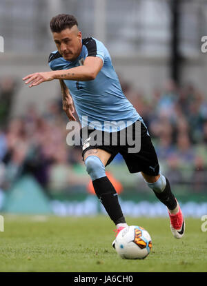 L'Uruguay Jose Maria Gimenez pendant le salon international de l'environnement à l'Aviva Stadium de Dublin. ASSOCIATION DE PRESSE Photo. Photo date : dimanche 4 juin 2017. Voir l'ACTIVITÉ DE SOCCER Histoire République. Crédit photo doit se lire : Niall Carson/PA Wire Banque D'Images