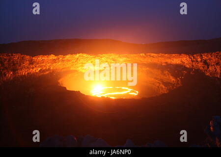 Désert, désert, l'Afrique, de la lave, éruption volcanique, Vulcan, volcan, fumée, Banque D'Images