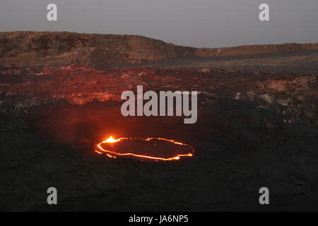 Désert, désert, l'Afrique, de la lave, éruption volcanique, Vulcan, volcan, fumée, Banque D'Images