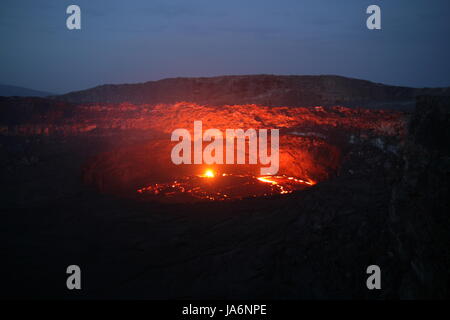 Désert, désert, l'Afrique, de la lave, éruption volcanique, Vulcan, volcan, fumée, Banque D'Images