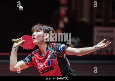 Miyu Kato (JPN), 02 juin 2017, ITTF World Tennis de Table Champioship à Messe Düsseldorf, Allemagne, Europe (photo de Enrico Calderoni/AFLO SPORT) [0391] Banque D'Images