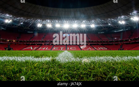 Bilbao, Espagne. Août 24, 2017. Stade de San Mames pendant le match de foot de la 3ème étape du troisième tour de qualification de l'UEFA Europa League 2017-2018 entre le club de sport et le Panathinaïkos à San Mames Stadium le 24 août 2017 à Bilbao, en Espagne. Crédit : David Gato/Alamy Live News Banque D'Images