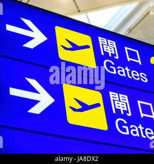 Aux portes d'aéroports sign.jpg Banque D'Images