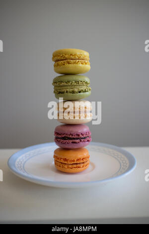Une pile de macarons Français Banque D'Images