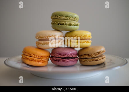 Une pile de macarons Français Banque D'Images