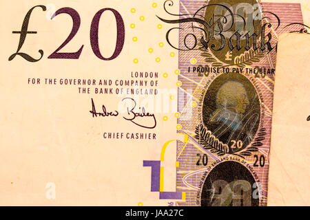 Close-up British pound currency remarque, bank note Banque D'Images