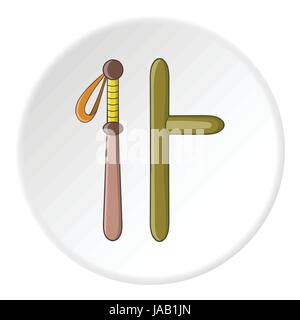 Matraques en caoutchouc, l'icône de style plat Illustration de Vecteur