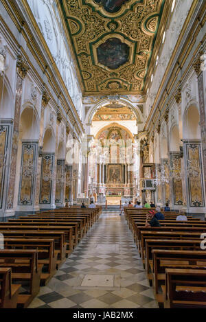 Amalfi, Italie - 1 septembre 2016 : Intérieur de la cathédrale de St Andrea dans Amalfi Banque D'Images