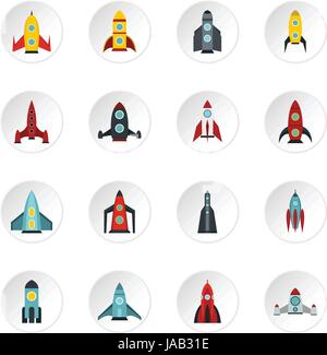 Rocket icons set. Télévision illustration de fusée 16 vector icons for web Illustration de Vecteur