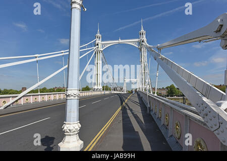 Plate-forme et de la superstructure du pont Albert sur la Tamise à Londres Banque D'Images