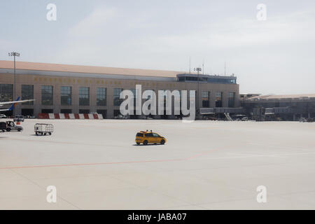 Vue sur l'aéroport de Malaga à partir d'un aéronef au départ Banque D'Images