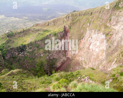 Paysage autour d'un volcan nommé Mont Batur à Bali, Indonésie Banque D'Images