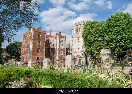 Lambeth Palace, la résidence londonienne officielle de l'archevêque de Canterbury en Angleterre Banque D'Images