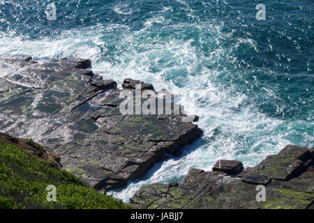 Vue côtière près de Bar Beach, Newcastle, Australie. Banque D'Images