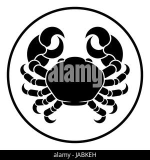 Crabe Cancer Astrologie horoscope zodiaque symbole Banque D'Images