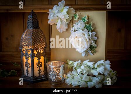 Arrangement de fleurs de noël Banque D'Images